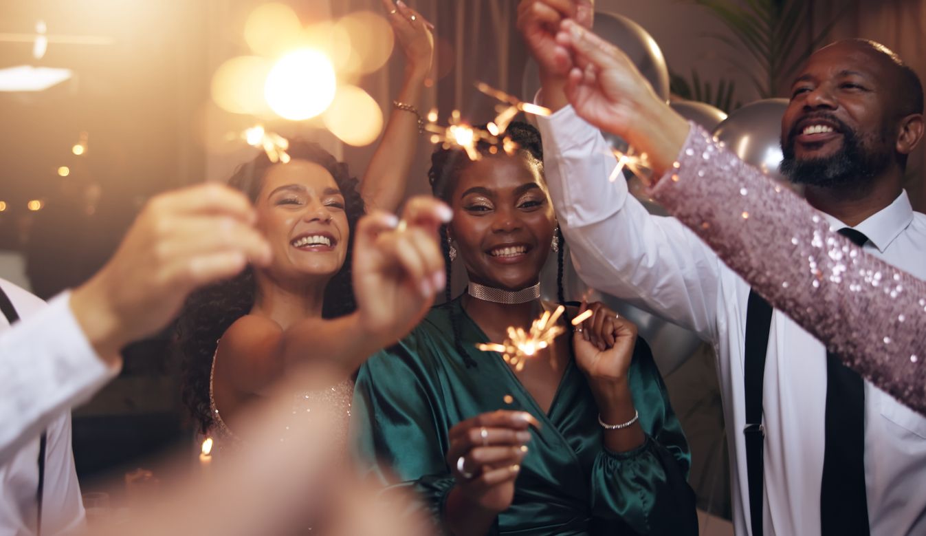 People celebrating in a custom event space in Nashville