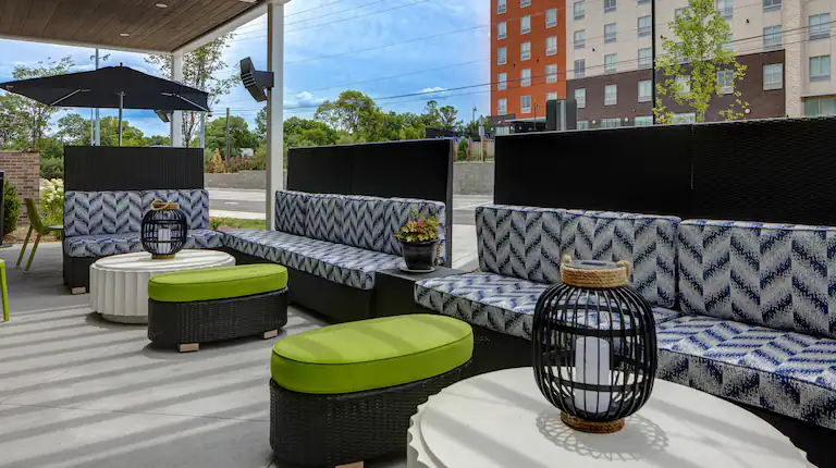 outdoor patio at home2 suites by Hilton Metro center nashville